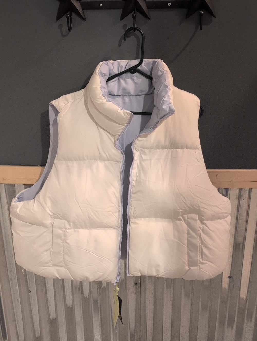 all in motion Cream Quilted Puffer Vest